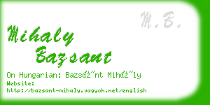 mihaly bazsant business card